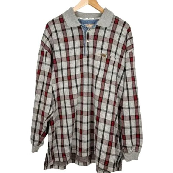 Vintage 90's Woolrich Plaid Collared Button Long Sleeve Outdoor Chore Shirt - Picture 1 of 5